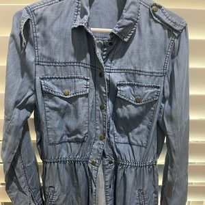 Giani bini denim top cinched waist detail